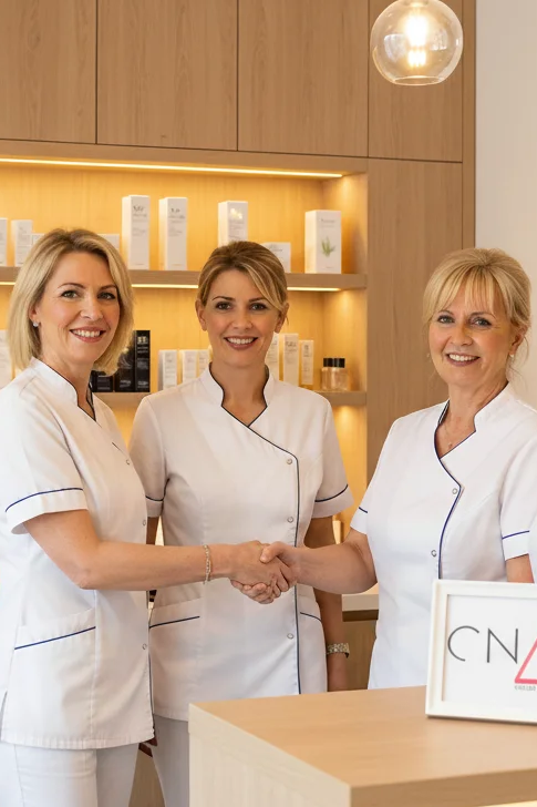 Professionnelles de l'institut de beauté à Alfortville, France, offrant soins personnalisés et expertise.