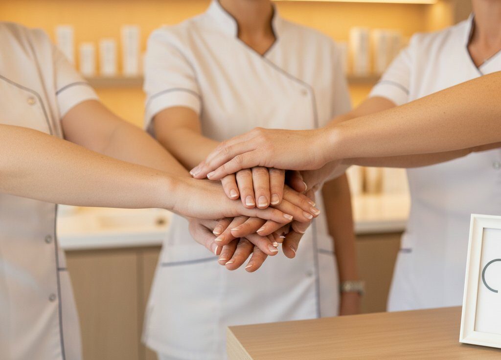 Travail d'équipe et professionnalisme au sein de l'institut de beauté CNAI à Alfortville, France.