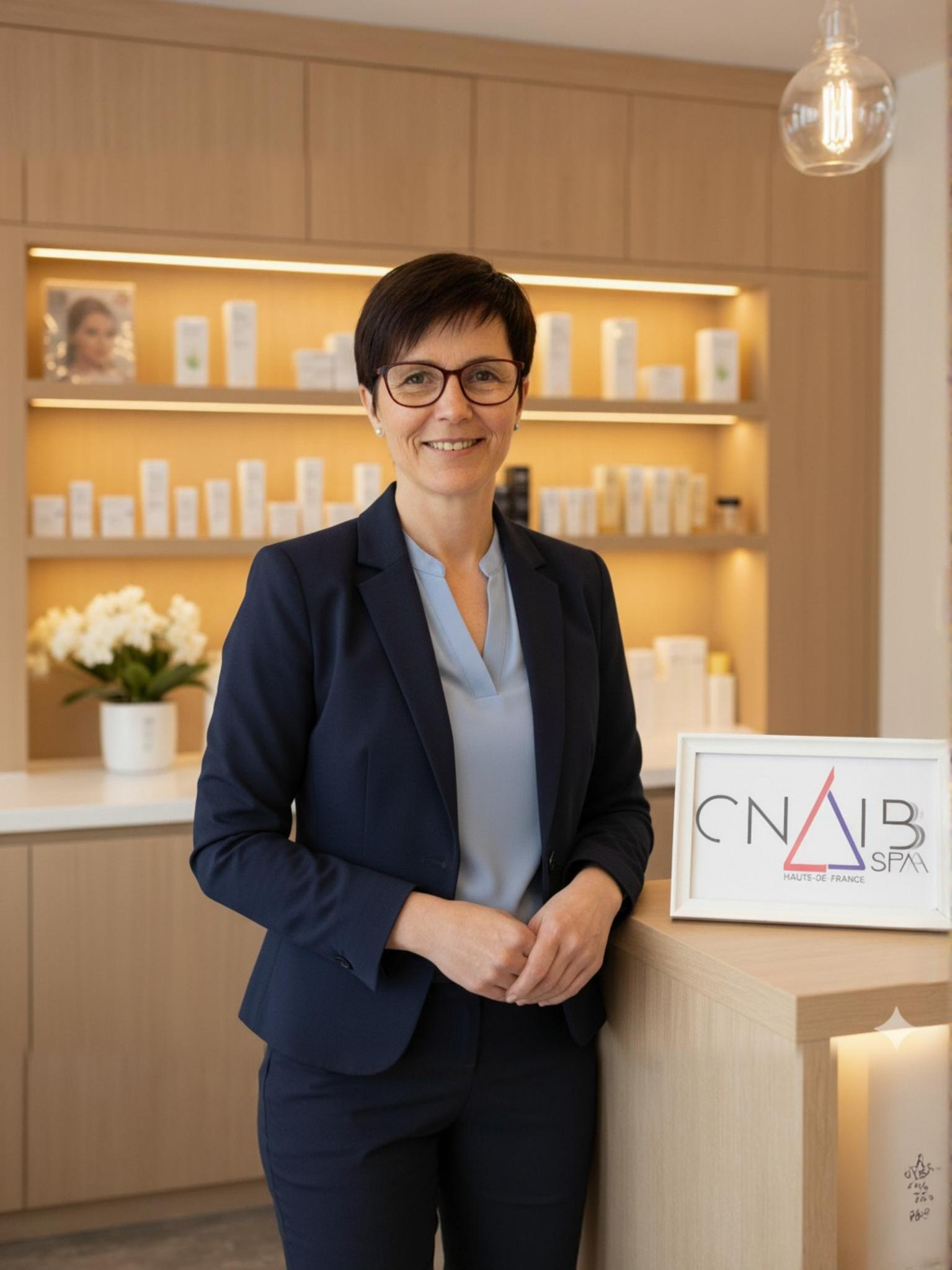 Directrice de l'institut de beauté à Alfortville, soulignant expertise et soins personnalisés dans un cadre accueillant.